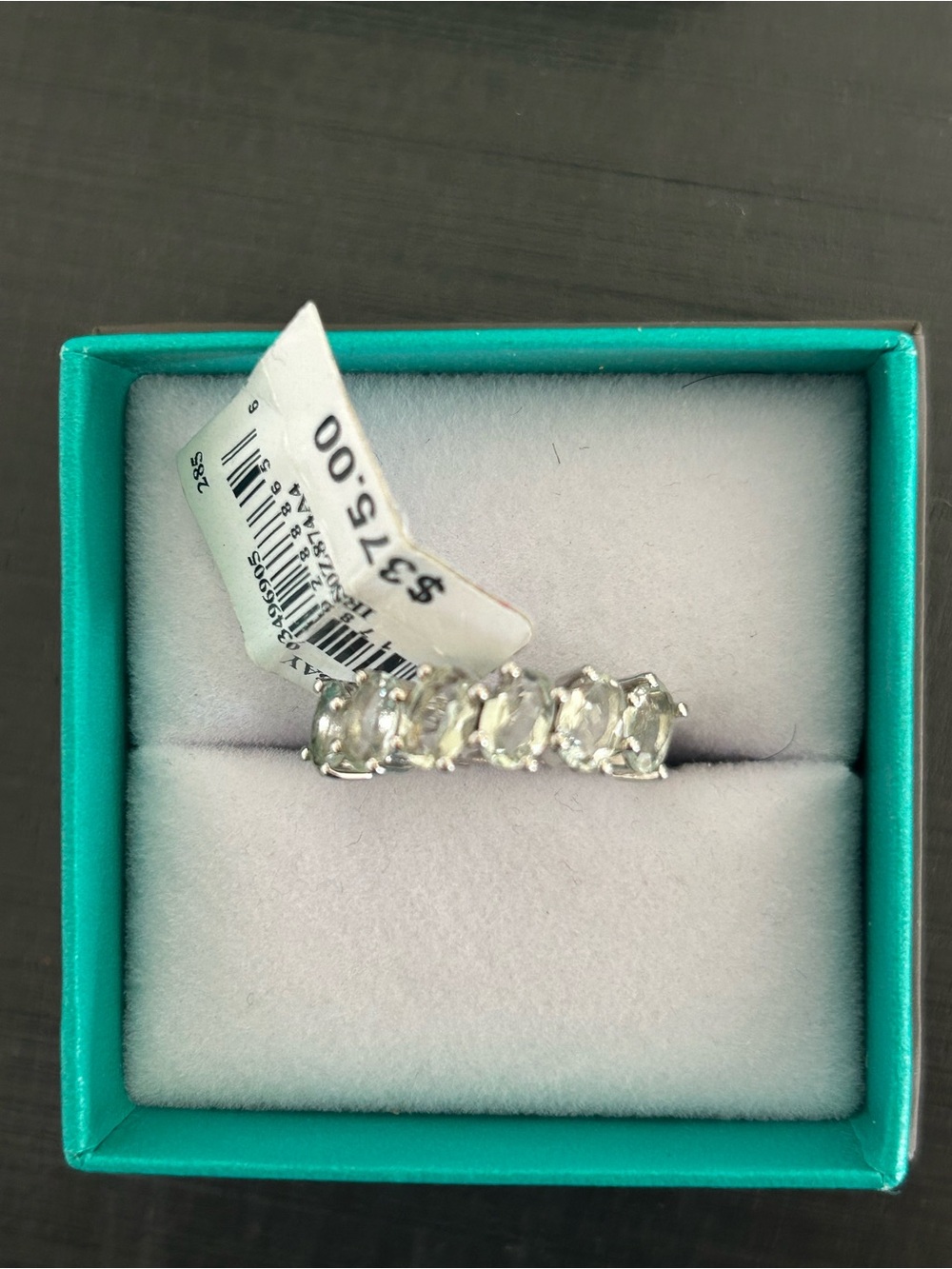 Effy Silver Oval Clear Stone Five-Row Ring